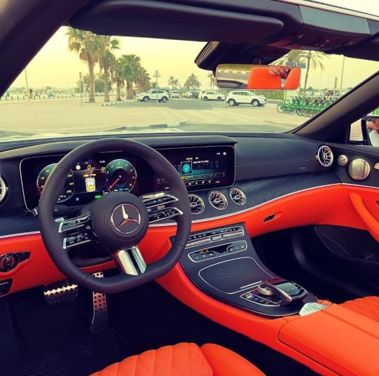 Mercedes Benz E200 Convertible 2022 WHITE RENTAL IN DUBAI - undefined